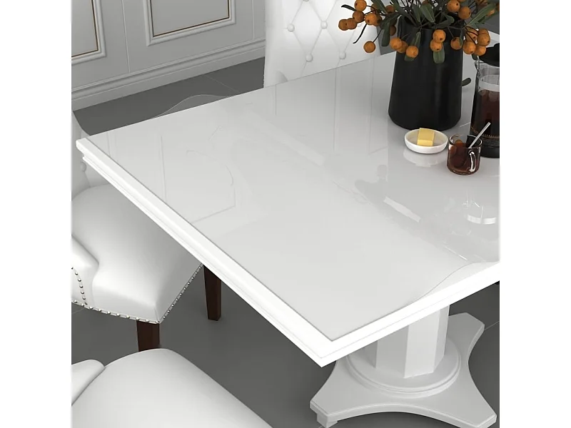 Rouleau transparent de protection de table 0,9x15 m 2 mm PVC