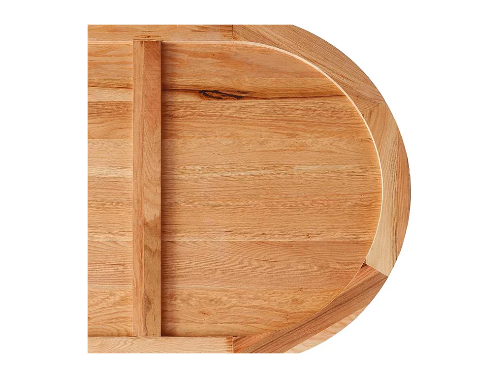 Esstisch Hellbraun 280x120x74 cm Massivholz Eiche Oval