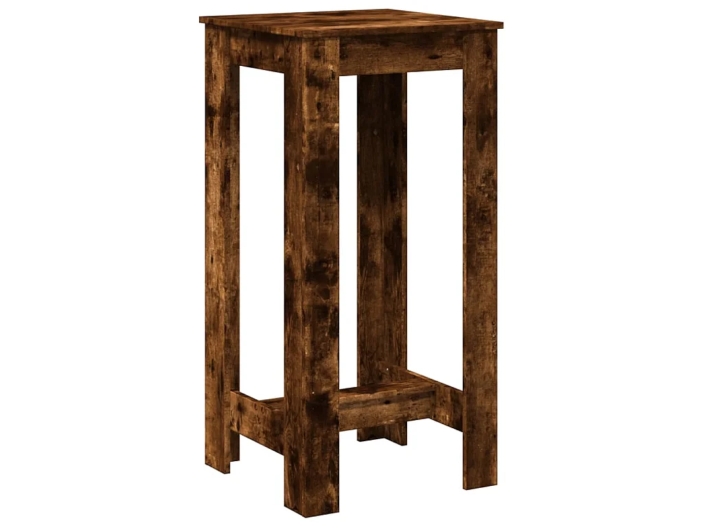 Table de bar chêne fumé 51x50x103,5 cm bois d'ingénierie