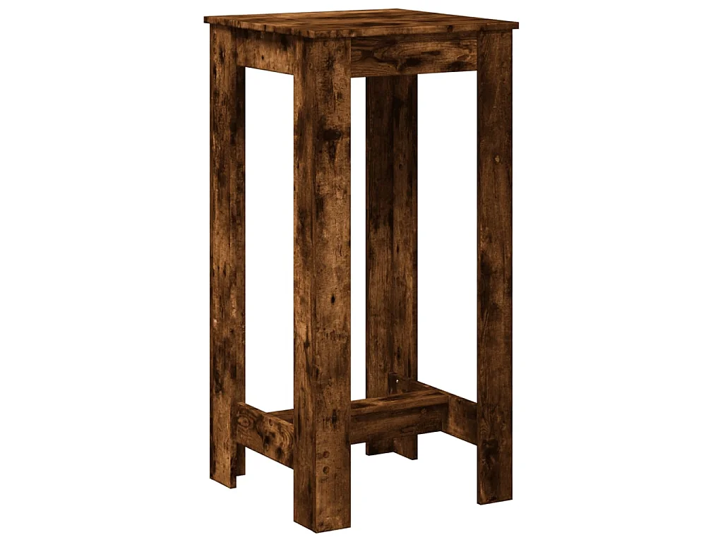 Table de bar chêne fumé 51x50x103,5 cm bois d'ingénierie