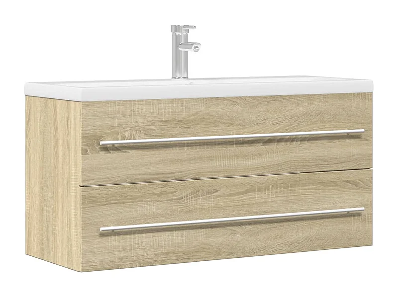 Wastafelkast 100x38,5x48 cm spaanplaat sonoma eikenkleurig