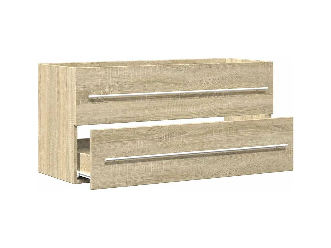 Armoire d'évier Chêne sonoma 100x38,5x48 cm Aggloméré