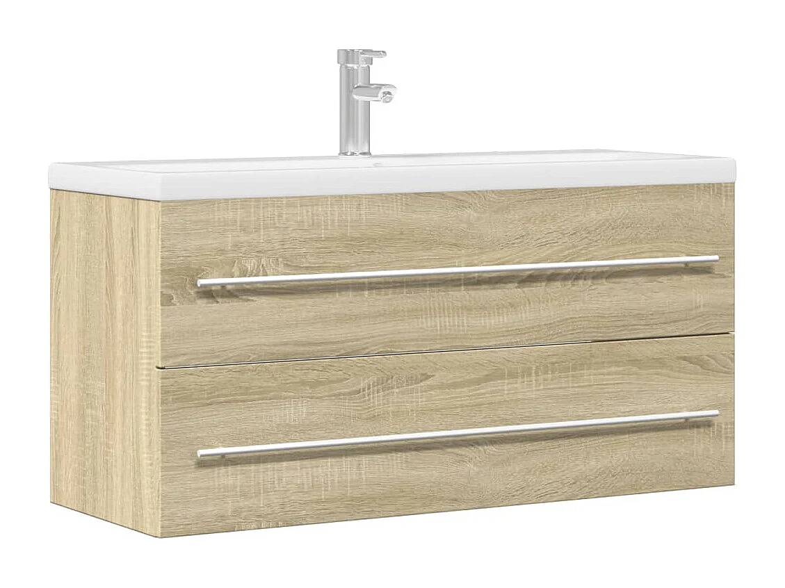 Armoire d'évier Chêne sonoma 100x38,5x48 cm Aggloméré