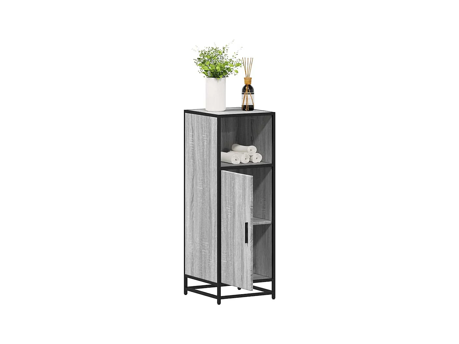 Armoire de salle de bain sonoma gris 35x37,5x100 cm