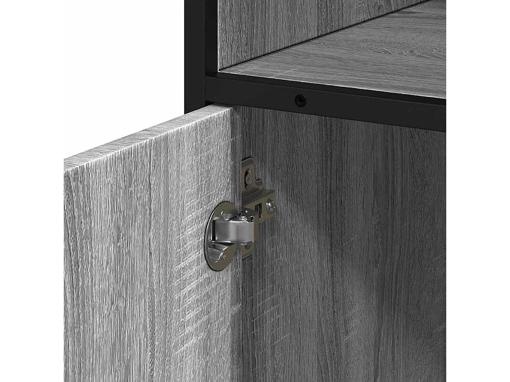 Armadietto Bagno Grigio Sonoma 35x37,5x100 cm Legno Multistrato