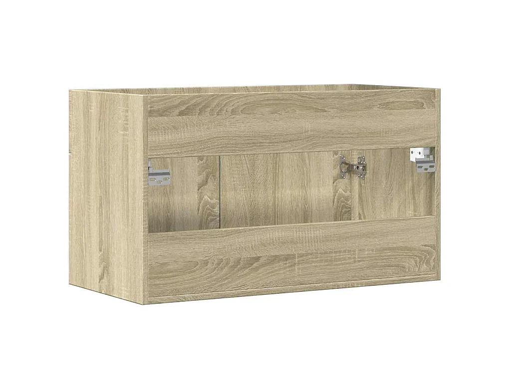 Armoire d'évier Chêne sonoma 80x38,5x46 cm Aggloméré
