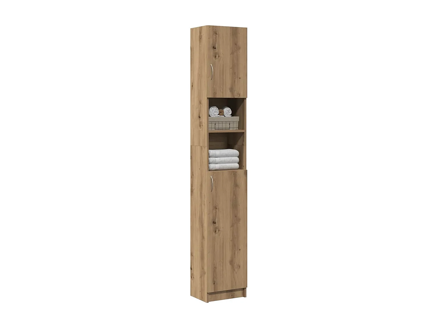 Meuble de salle de bain Chêne artisanal 32x25,5x190 cm Bois d'ingénierie