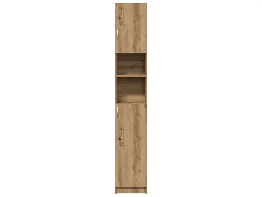Mobiletto da bagno artigianale in rovere 32x25,5x190 cm