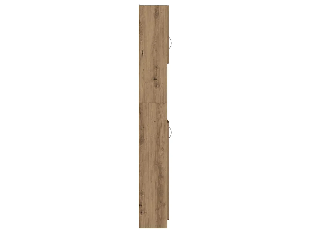 Mobiletto da bagno artigianale in rovere 32x25,5x190 cm