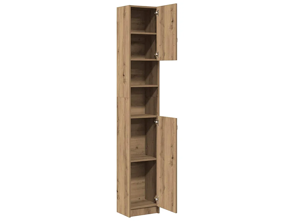 Mobiletto da bagno artigianale in rovere 32x25,5x190 cm