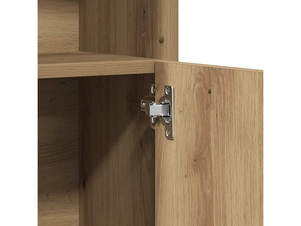 Mobiletto da bagno artigianale in rovere 32x25,5x190 cm