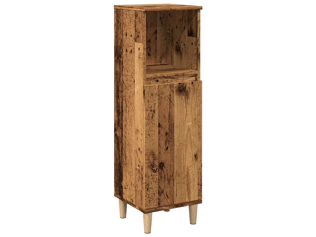 Armoire de salle de bain vieux bois 30x30x100cm bois ingénierie