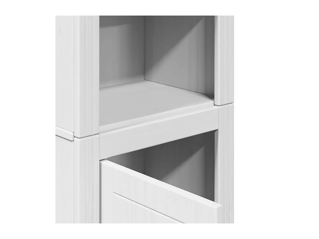 Armoire de salle de bain BODO blanc et marron 44x30x160 cm