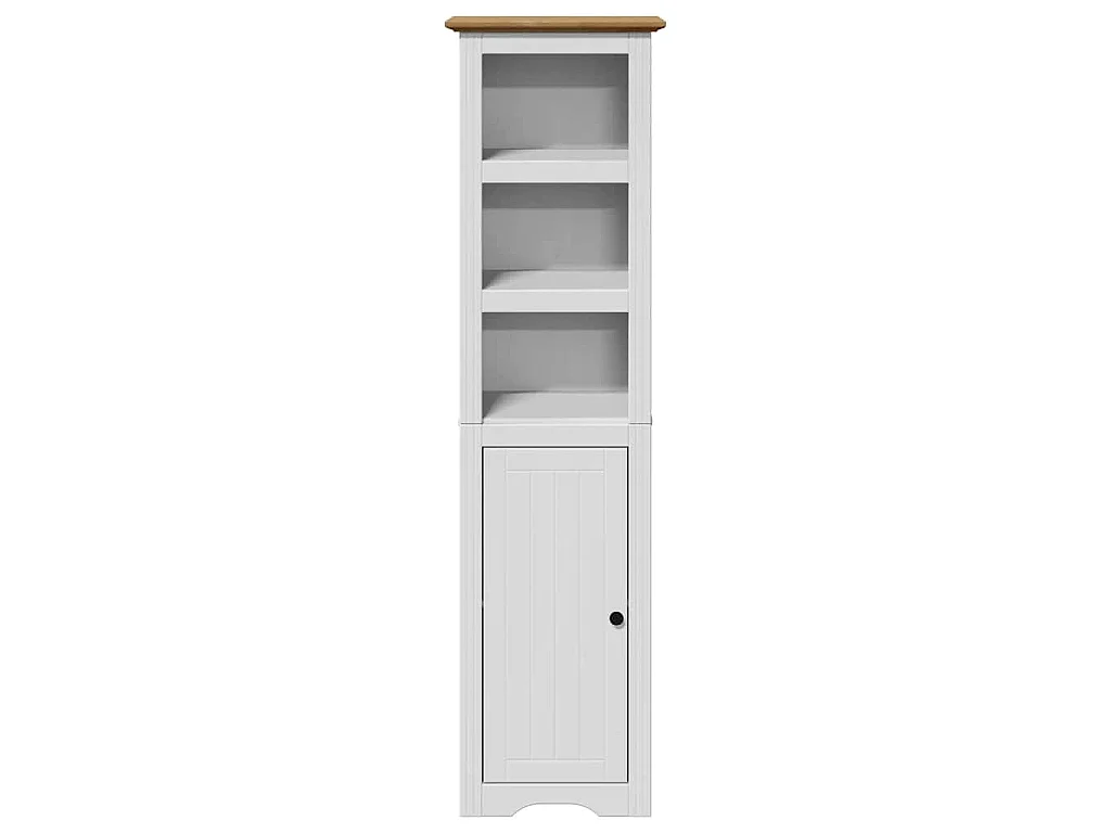 Badkamerkast BODO 44x30x160 cm wit en bruin