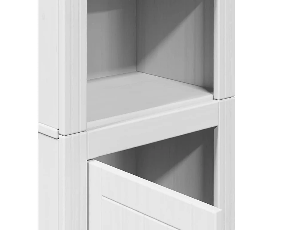 Badkamerkast BODO 44x30x160 cm wit en bruin
