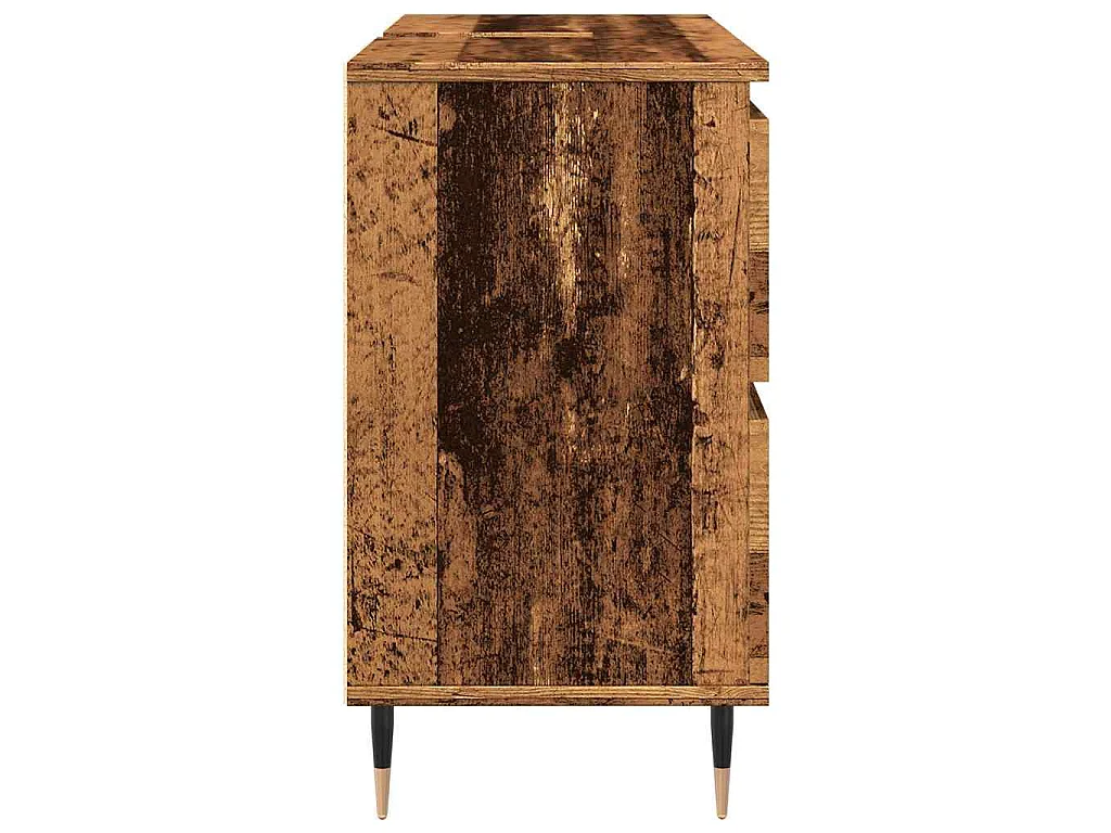 Armoire de salle de bain vieux bois 80x33x60 cm bois ingénierie