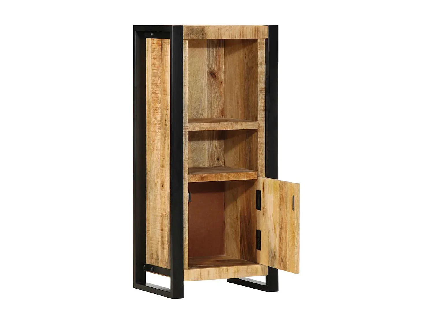 Badkamerkast 40x30x90 cm massief ruw mangohout