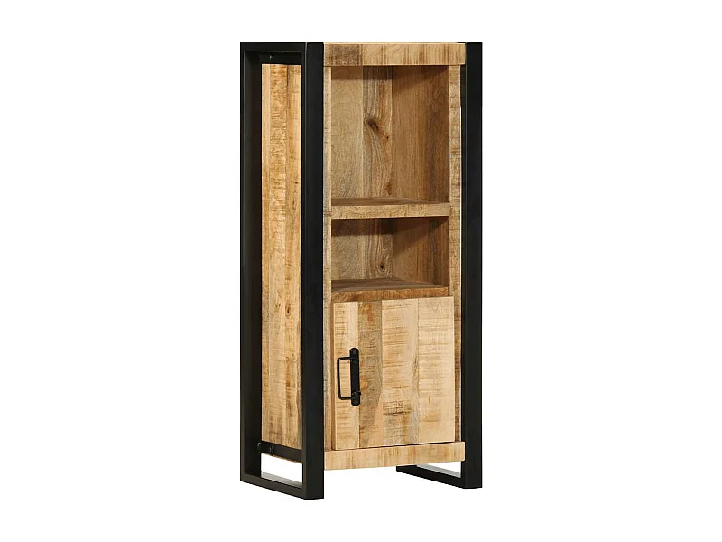 Armoire de salle de bain 40x30x90 cm bois manguier massif brut