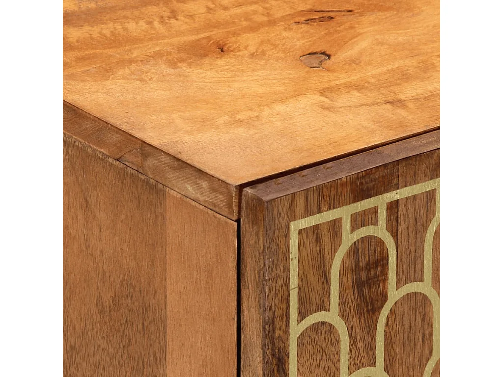 Armoire de salle de bain 38x33x58 cm bois massif de manguier