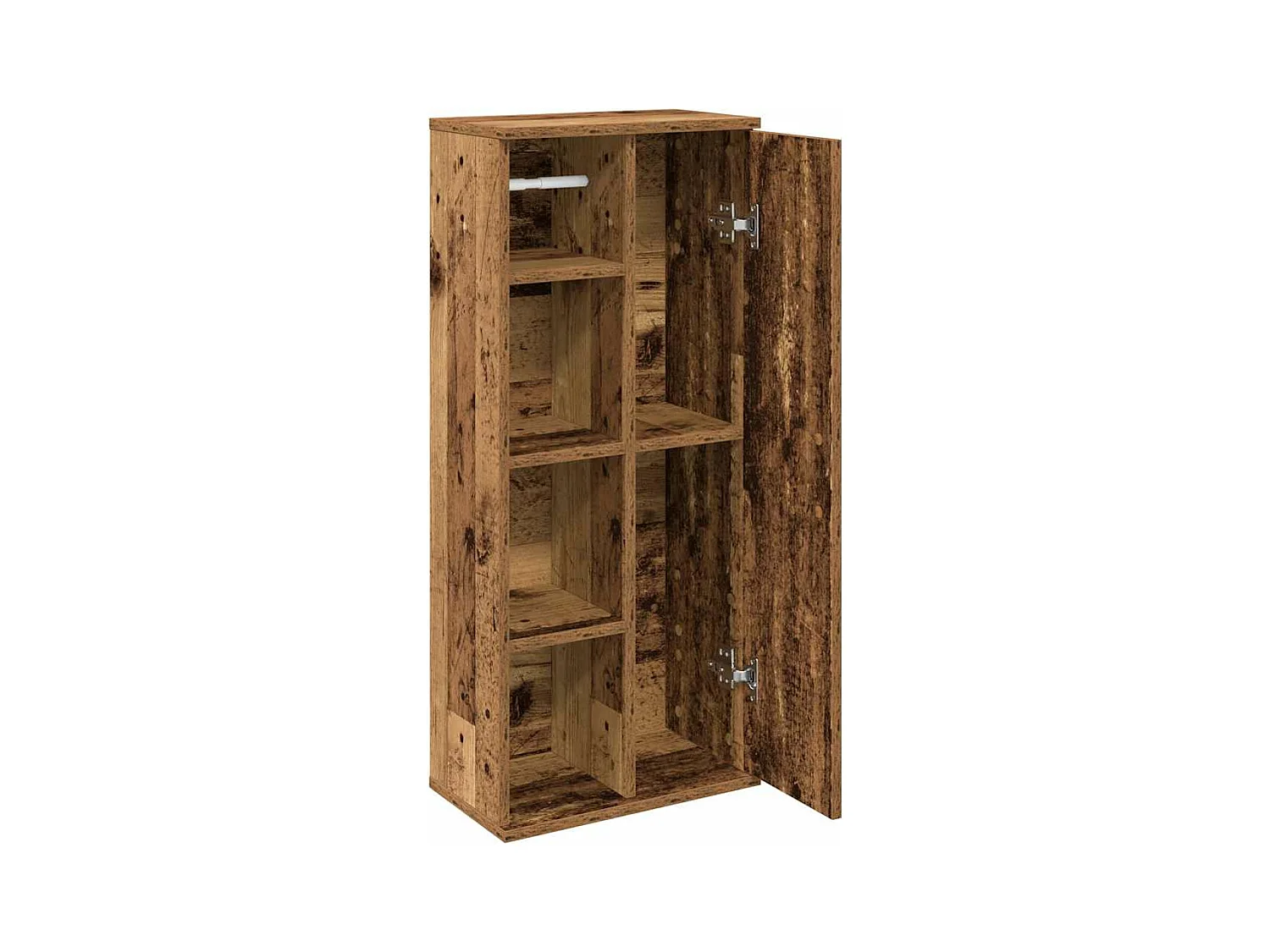 Meuble de salle de bain avec porte-rouleau vieux bois