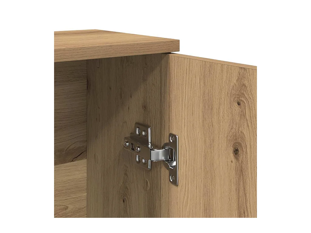 Badezimmerschrank mit Rollenhalter Artisan-Eiche 39x22x90 cm