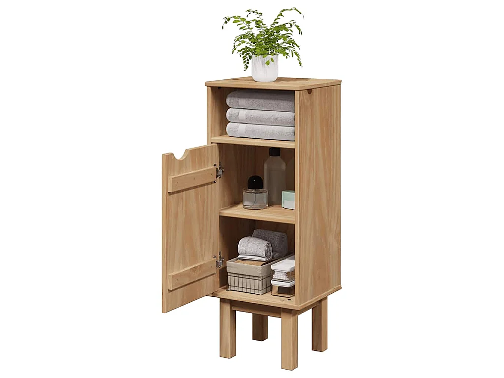 Armoire de salle de bain "OTTA" 35x30x90 cm bois massif de pin