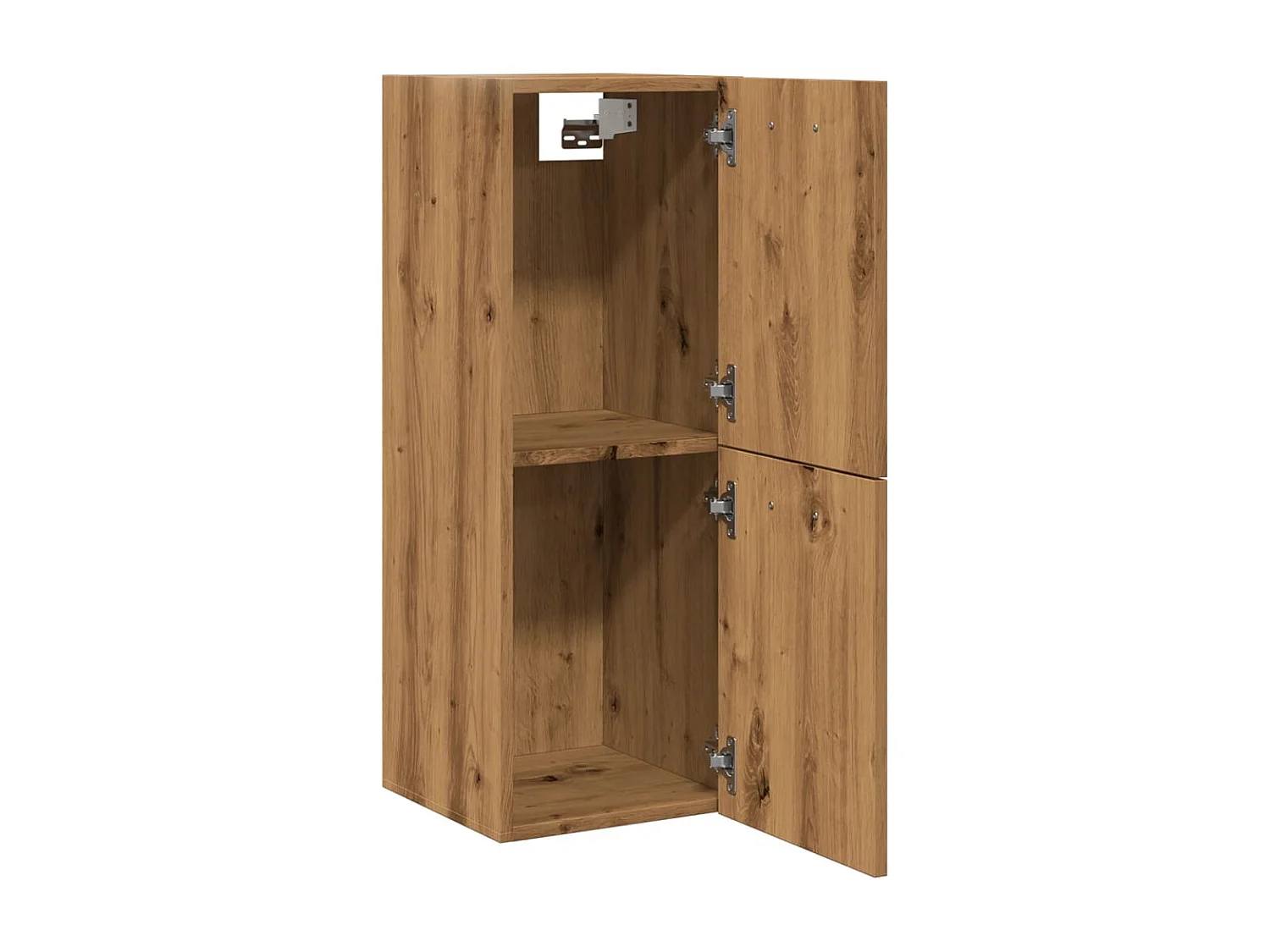 Armario pared baño madera ingeniería roble artisian 30x30x80 cm