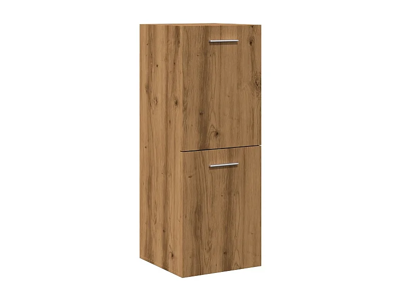 Armario pared baño madera ingeniería roble artisian 30x30x80 cm