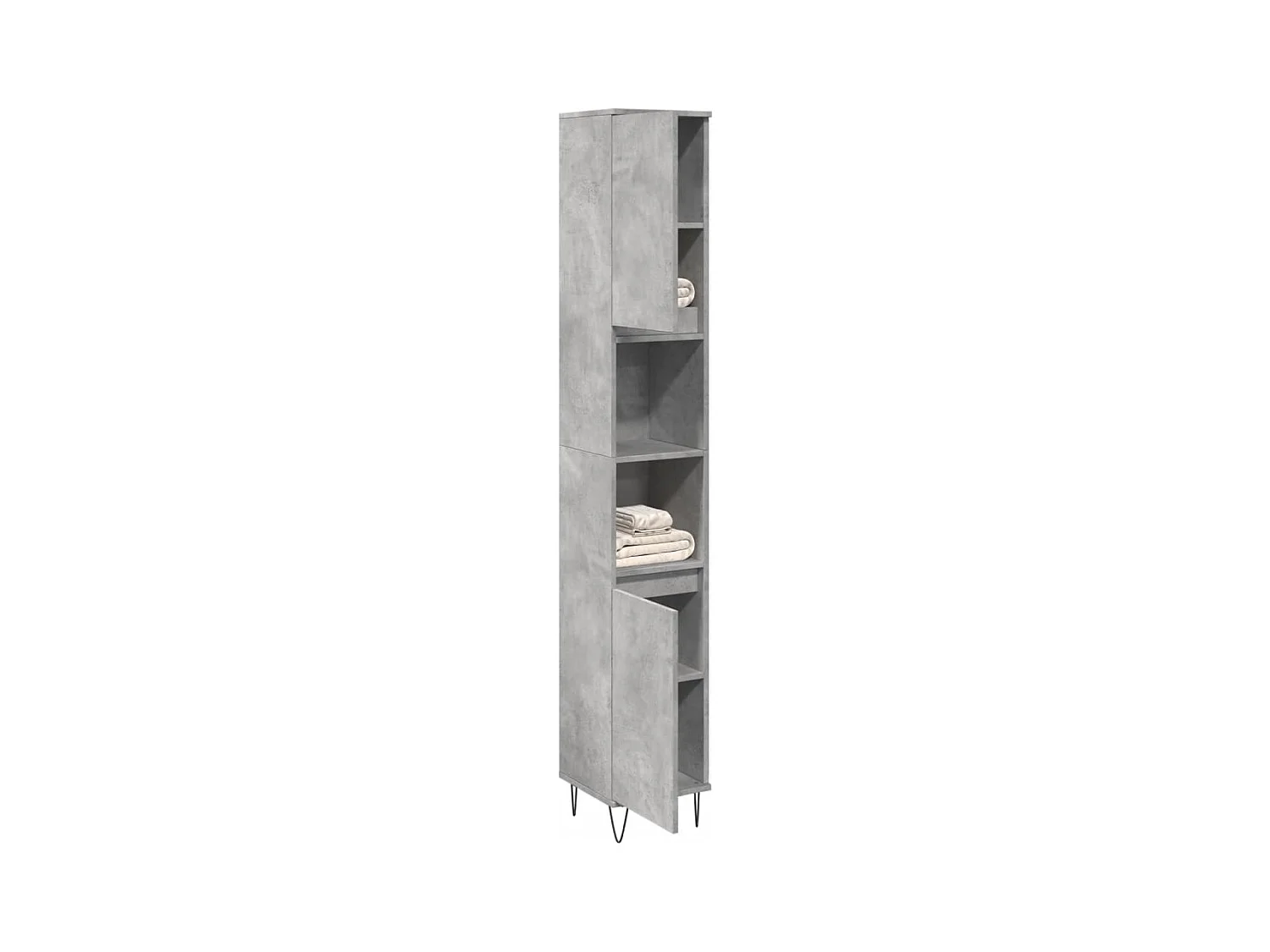 Armoire de salle de bain gris béton 30x30x190 cm