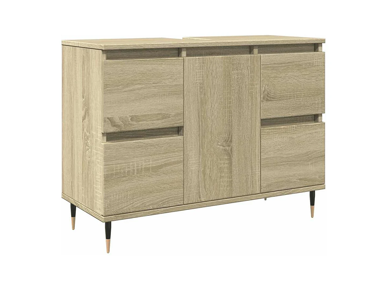 Armoire salle de bain chêne sonoma 80x33x60cm bois d'ingénierie