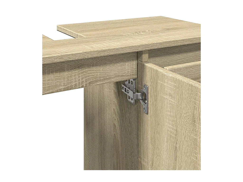 Armoire salle de bain chêne sonoma 80x33x60cm bois d'ingénierie