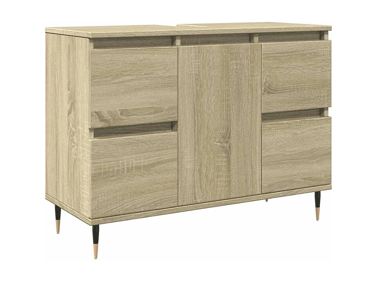 Armoire salle de bain chêne sonoma 80x33x60cm bois d'ingénierie