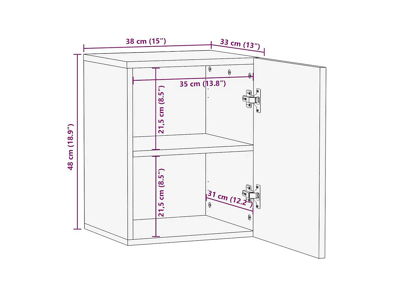 Armoire murale de salle de bain noir bois d'ingénierie