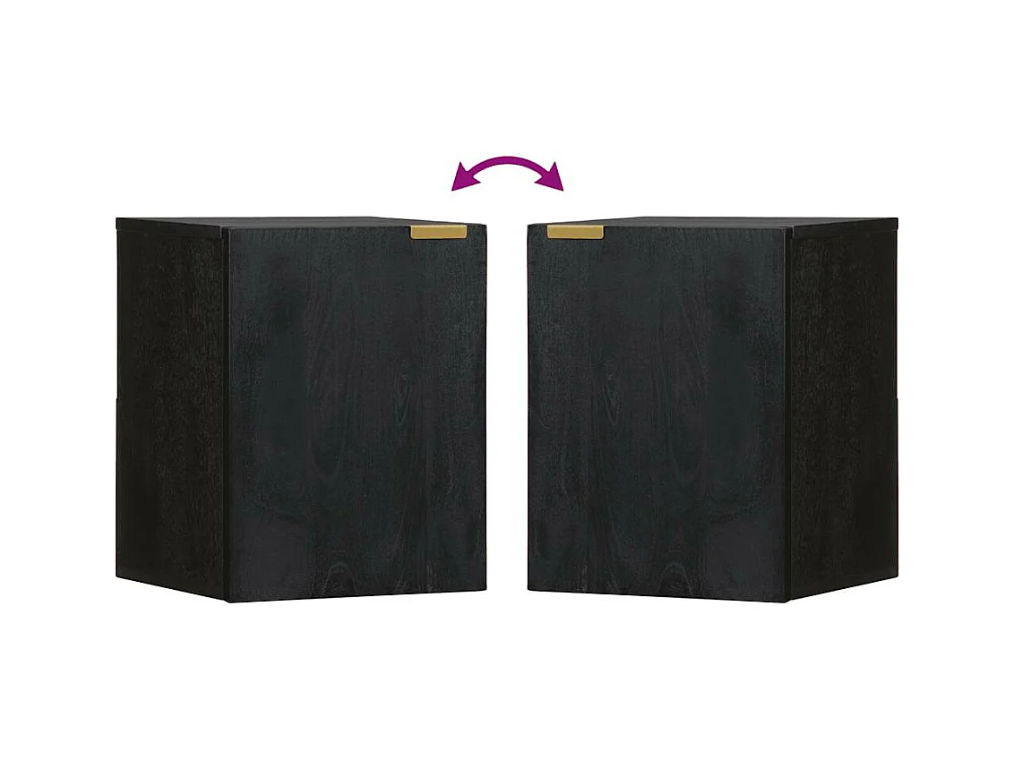 Armoire murale de salle de bain noir bois d'ingénierie