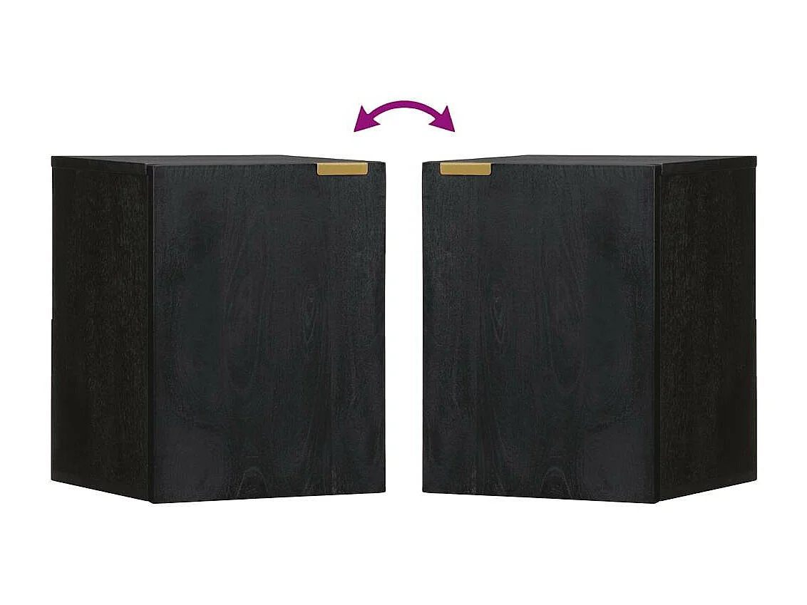 Armoire murale de salle de bain noir bois d'ingénierie