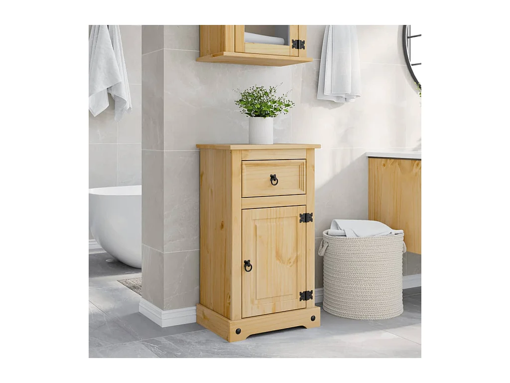 Armoire de salle de bain Corona 45x33x80 cm bois de pin massif
