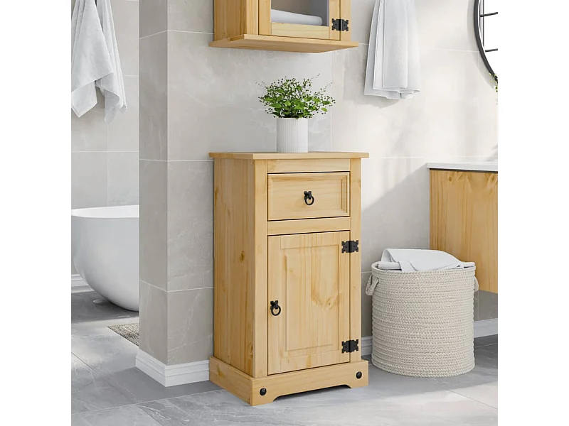Armoire de salle de bain Corona 45x33x80 cm bois de pin massif