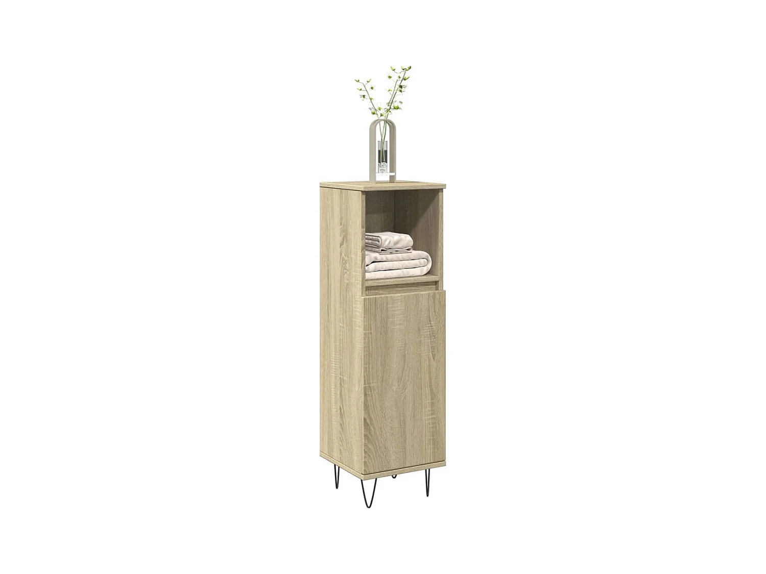 Armoire salle de bain chêne sonoma 30x30x100 cm