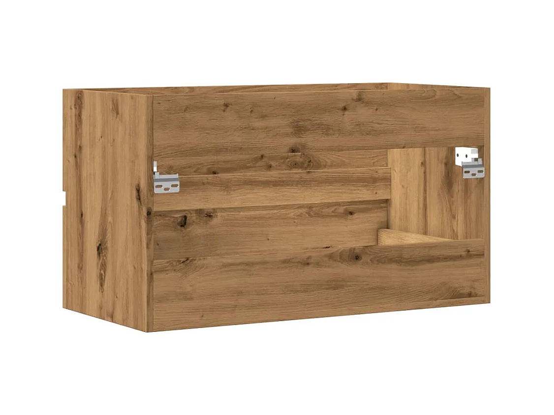 Armoire de salle de bain suspendue chêne artisanal 80x38,5x45cm