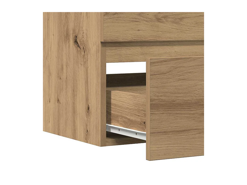 Armoire de salle de bain suspendue chêne artisanal 80x38,5x45cm