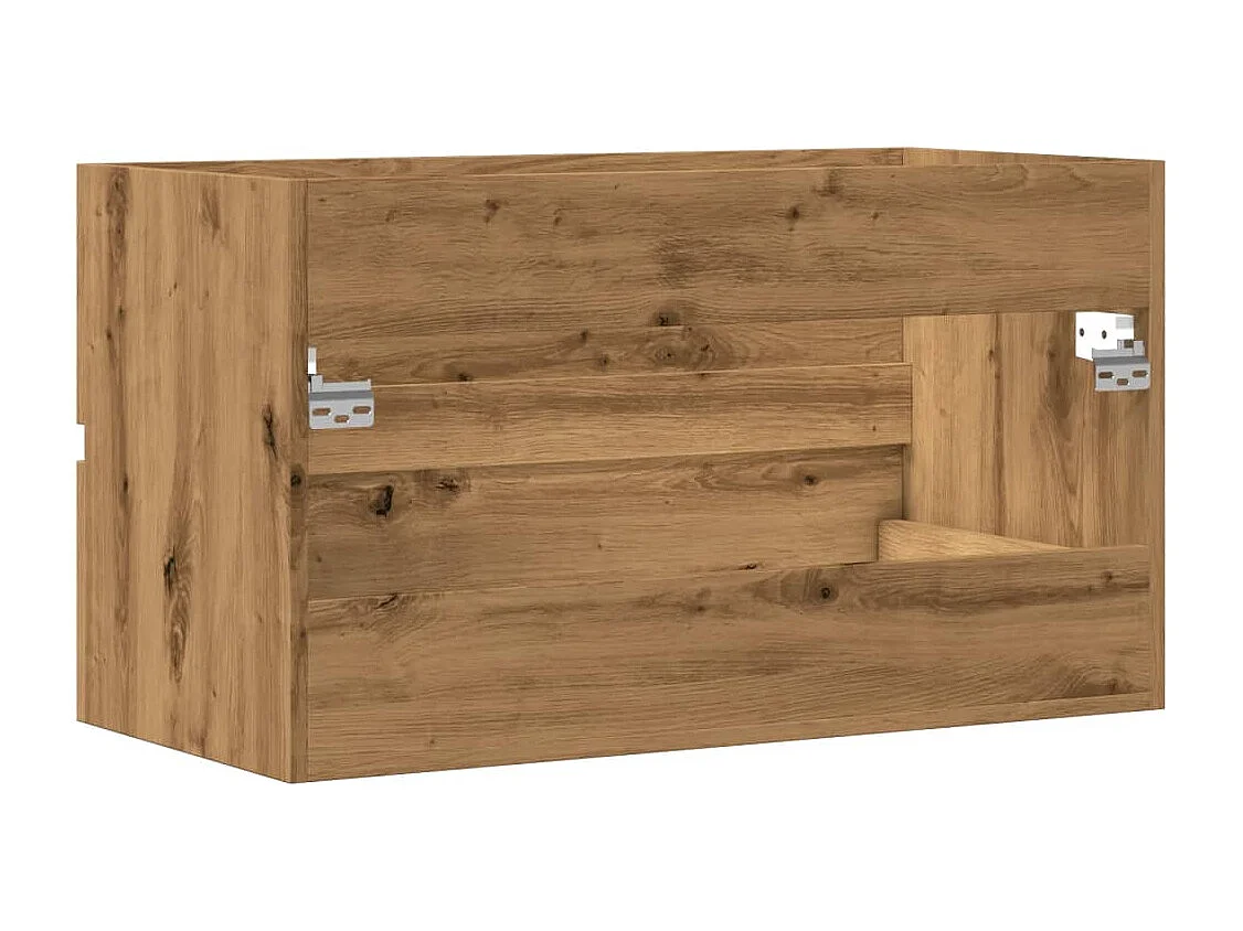 Armoire de salle de bain suspendue chêne artisanal 80x38,5x45cm