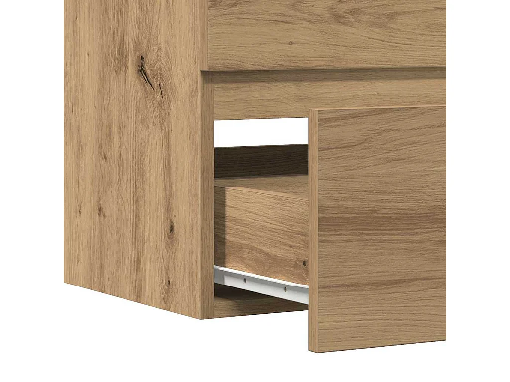 Armoire de salle de bain suspendue chêne artisanal 80x38,5x45cm