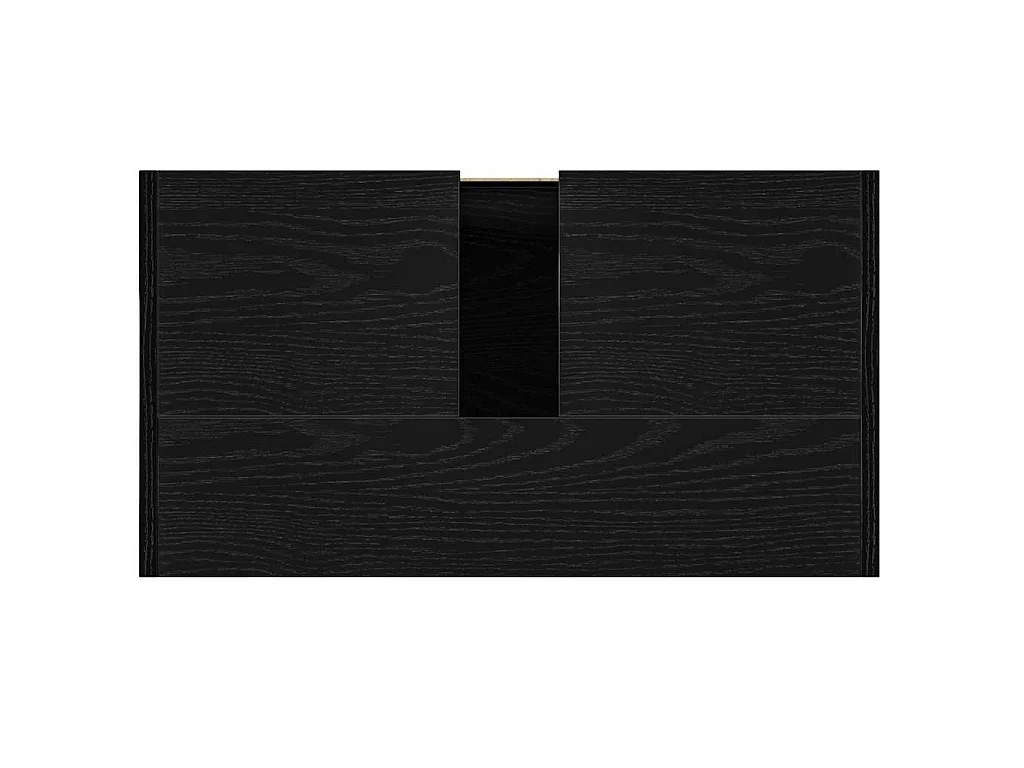 Badkamerkast 60x33x60 cm spaanplaat zwart eikenkleurig