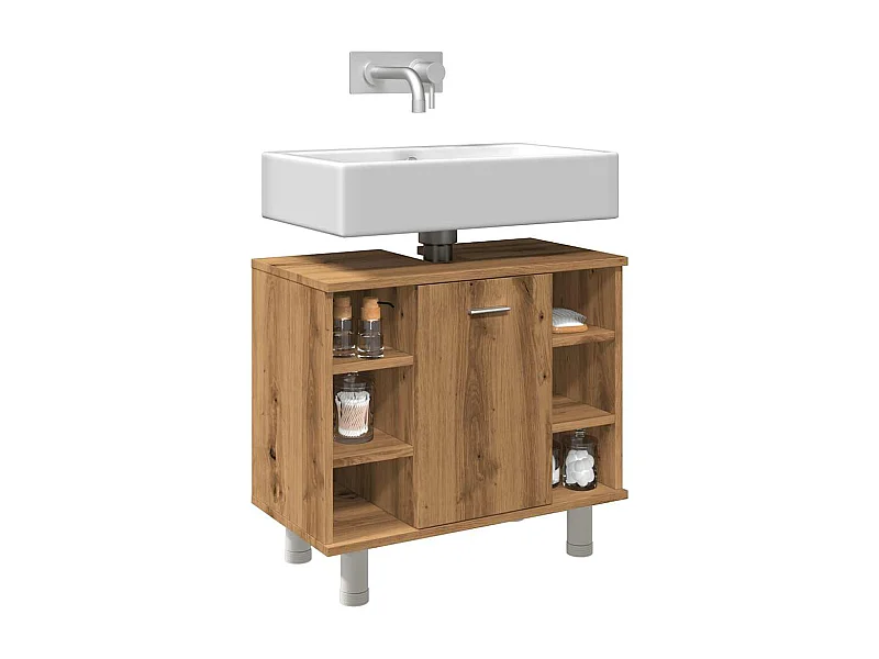 Armoire de salle de bain chêne artisanal 60x32x53,5 cm