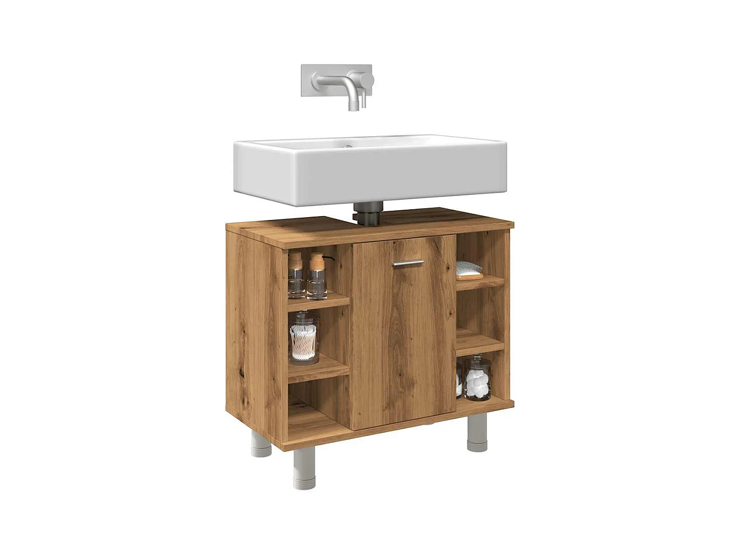 Armoire de salle de bain chêne artisanal 60x32x53,5 cm