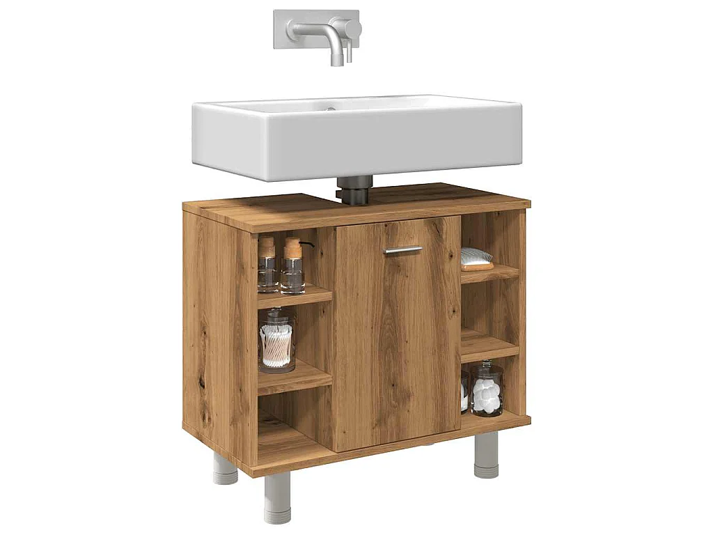Armoire de salle de bain chêne artisanal 60x32x53,5 cm