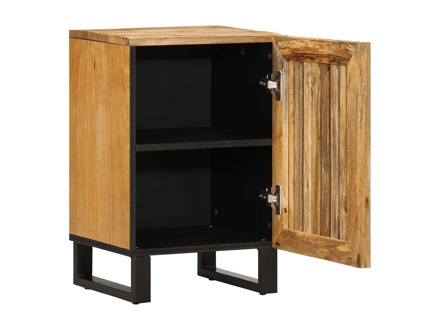 Armoire de salle de bain 38x34x58 cm bois manguier massif brut