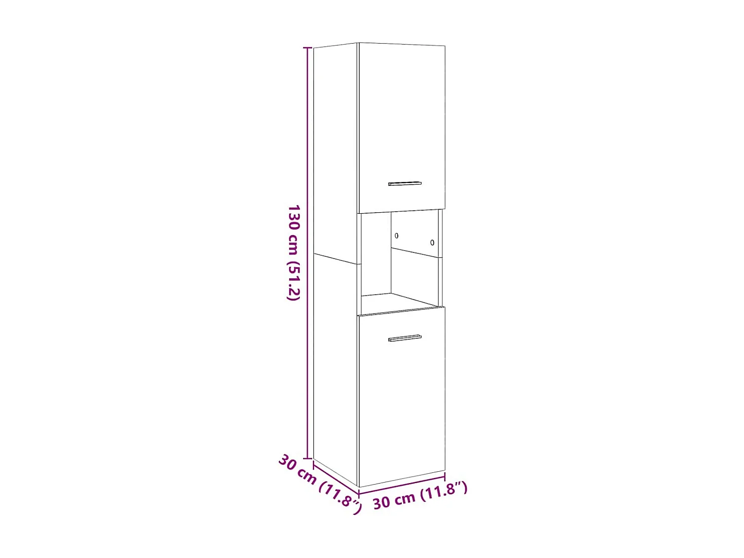 Armoire de salle de bain suspendue gris béton bois d'ingénierie
