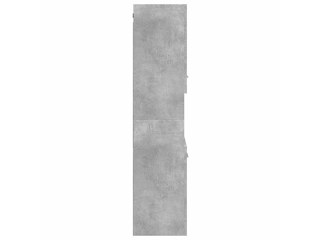 Mobile Pensile da Bagno Grigio Cemento 30x30x130cm Truciolato