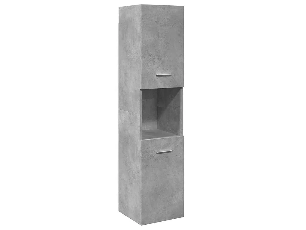 Armoire de salle de bain suspendue gris béton bois d'ingénierie